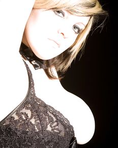 Busty Susan with bound hands