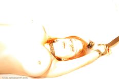 Tied Maggy with piercing