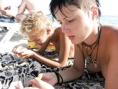 Ladies on a beach - Set #16