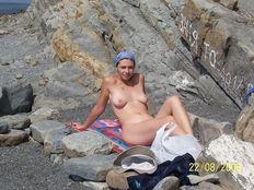 Ladies on a beach - Set #17