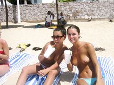 Ladies on a beach - Set #17