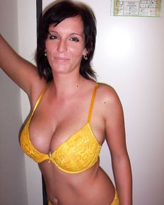 Andrea's yellow lingerie - amateur set #013 by 18andbusty.com