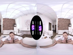 TmwVRnet.com - Tiffani Enjoy - Yummy handle in cock-squeezing trousers