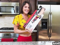 Krissy Lynn is a phat boobed dark haired who enjoys the way her roomie is porking her