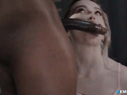 Lexi Lore gets a humungous ebony man-meat up her rosy pucker