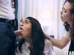 Casey Calvert, Vienna Black In Harmless College Girl Dual Teamed By Distorted Step Sibling