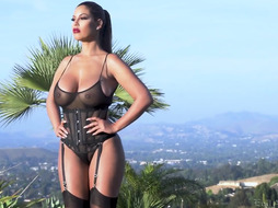 Chubby Tart Encircled By Dark-Hued Weenies