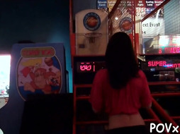 Promiscuous black-haired aubrey sky luvs every bit