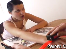 Saucy gf is railing a monstrous fucky-fucky device