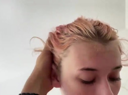 Puny jugged nymph with sunburn lines, Britni Kitty rails a rock rock-hard dick like a professional