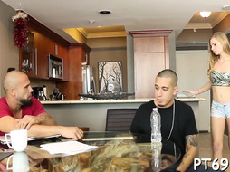 Sexstarved ultra-cutie fondles phat stick