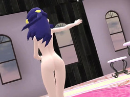 Dawn from Pokemon disrobes for you