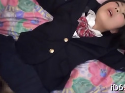 Startling oriental bombshell s fuck hole packed with manstick