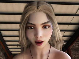 Ash-Blonde dame rails cowgirl