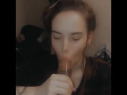 Fledgling teenie is deep-throating bone in a POINT OF VIEW fashion and listening to her accomplice's wails and breathes