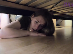 Towheaded honey was supposed to wash the floor, but her roomy used an chance to pulverize her