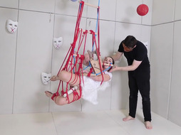 Bdsm slut drinking piss and eating pussy