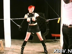 Marvelous nymph who drains with her orgy device