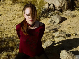 DOMTHENATION - Extraordinary face sitting on rocks with urinate gulping and cropping