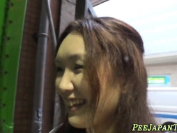 Cute japanese teen urinating