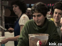 Provoking dame disciplined and poked