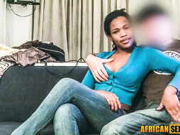 AFRICAN ROMP JOURNEY - Inexperienced Black Ebony Waitress Wants To Order His Sizzling Dessert