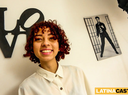 Curly Redhead Latina Exited For First Anal Casting Cumshot