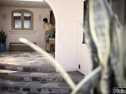 Blonde facesitted by milf to keep secret