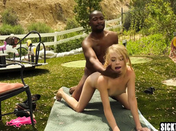 Perverted blonde teen first time bbc