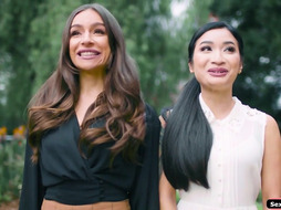 Lesbians licking pussy during open house