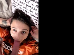 Huge cock barely fits her shaved teen pussy