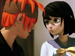 Stud Fucks Sexy Classmate on Stairs - 3D