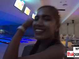 Thai teen loves playing with big balls