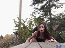 Reality POV teen public fucked outdoor after casting
