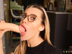 Blowjob of a Big Toy Dick my Mouth is Fu