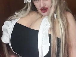 See nasty roomaid fucking with toy