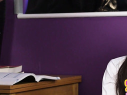 CFNM BJ babe in high heels pussybanged by her professor