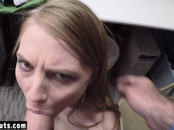 Teen has no choice but fuck a big cock