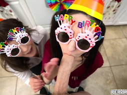 Melody and Tifa sucked Conor's cock