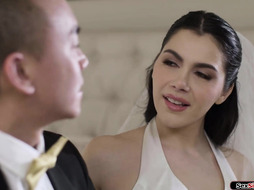 Busty bride anal cheats on wedding day