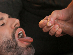 Cole with cock is slide in and out of his ass