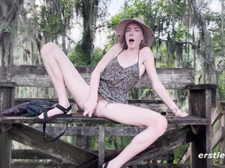 Ersties - Hot Blonde Masturbates In a Public Place