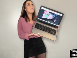 SPH solo GF talks dirty in her femdom video about tiny cocks