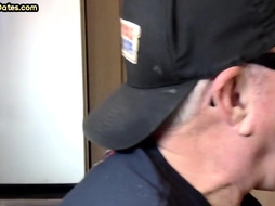 Gay wild dude enjoys blowing nice dick in gloryhole