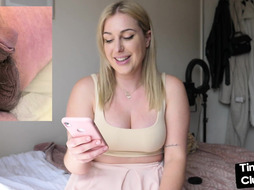 SPH busty amateur babe talks dirty about small penises