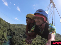 Ziplining amateurs made sextape at home