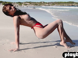 Petite with big tits showing her body