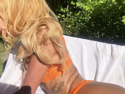 Fit Hot Girl Sex Outdoors Reverse Cowgirl Riding