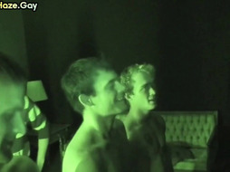 College str8 stud hazed and 3way fucked for frat till facial