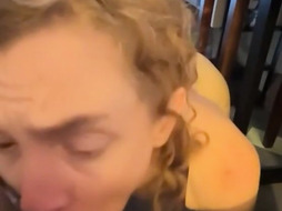 Redhead Slut Deepthroat Blowjob